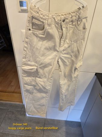 Baggy Cargo Jeans Mädchen Gr.140