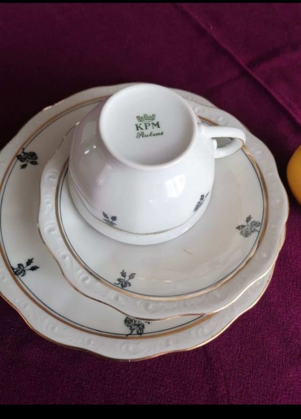KPM Tasses: KPM Rubens  Set Tasse Untertasse Teller  – D'occasion à Aegerten par Jos_zem 2