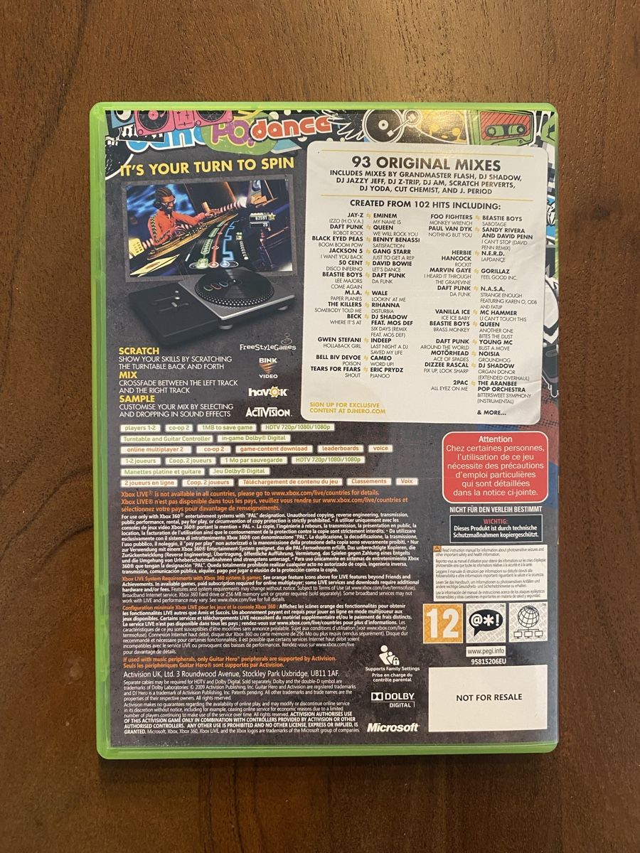 Microsoft Giochi: DJ Hero für Xbox 360 – Usato da Thunstetten venduto da Virus_33 2