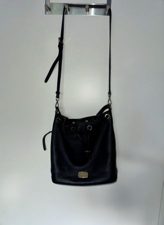 Michael Kors Jules Leder Schwarz Kordelzug Tasche