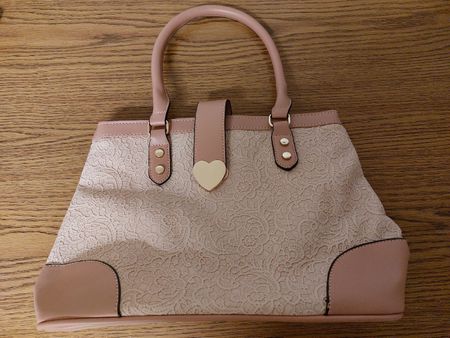 Handtasche mit Spitze, beige/hellbraun, neu und ungebraucht