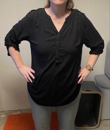 Schwarze Bluse bpc Collection Grösse 46 