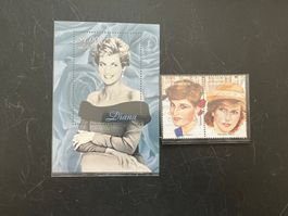 Princess Diana Liberia Block**/Zentralafrika gest. (A483)