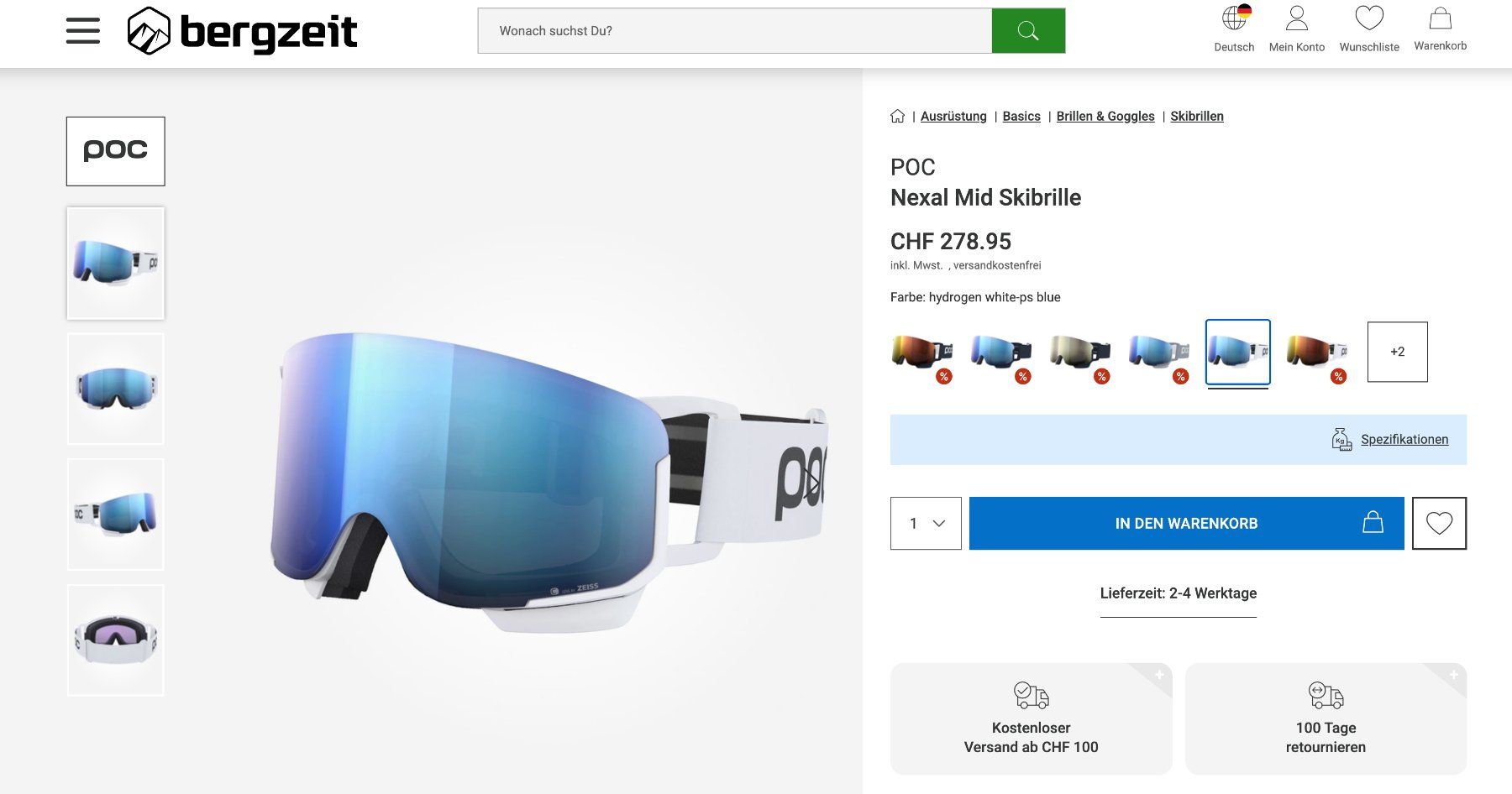 Occhiali & Lenti: POC Nexal Mid Skibrille – Usato da Regensdorf venduto da zej_hj2k 3