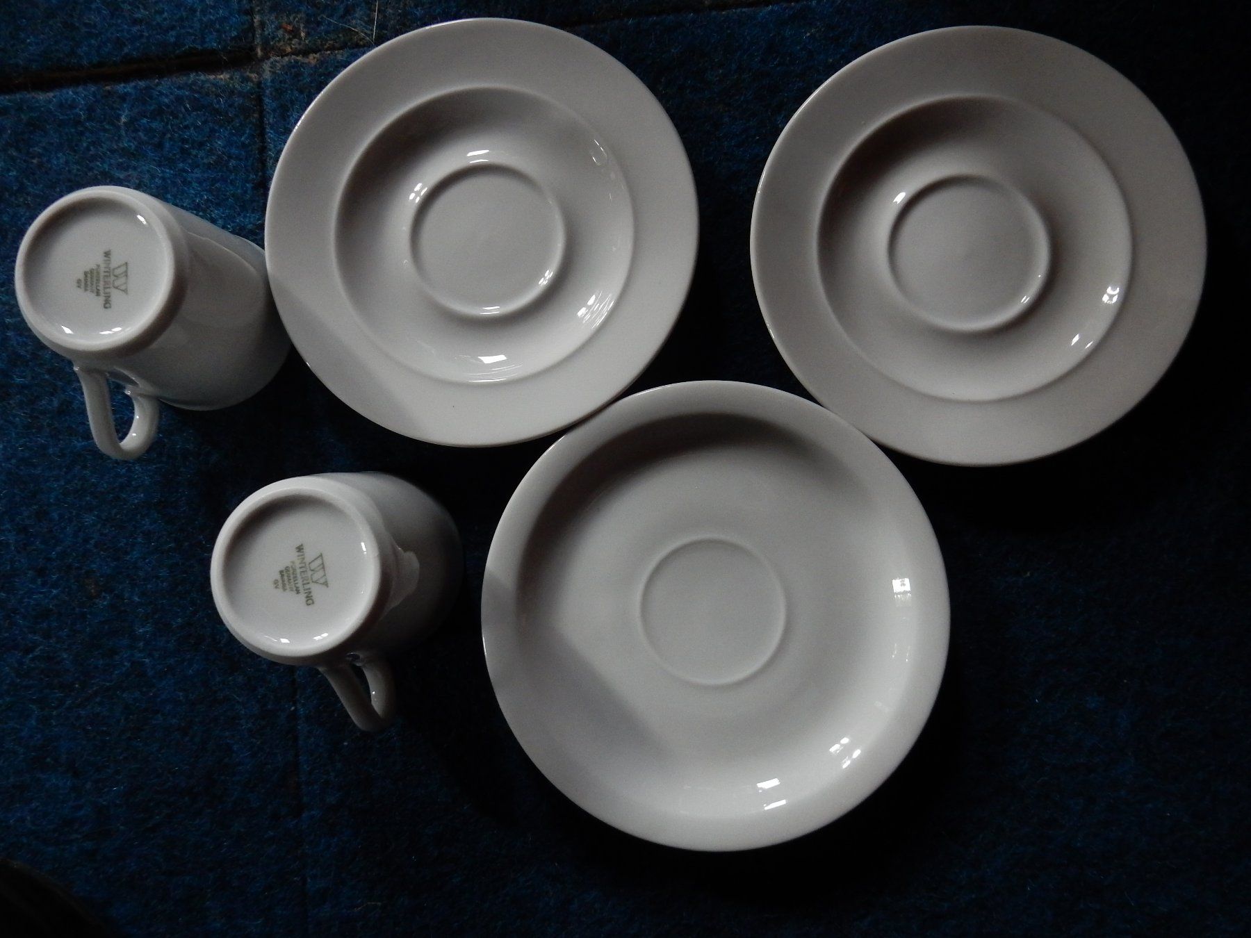 Winterling Set di piatti: 2 Espresso Tassen mit Unterteller 'Winterling' + 1 Teller – Usato da Jona venduto da simongarden 1