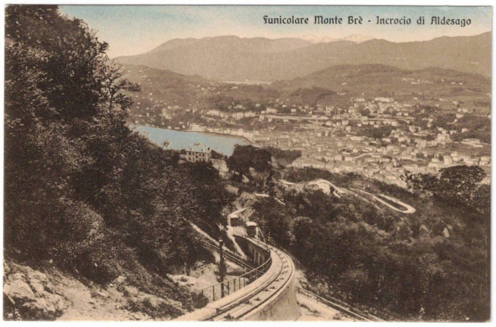 Cartoline postali: Lugano mit Standseilbahn Monte Bré – Usato da Binningen venduto da Mountainrider