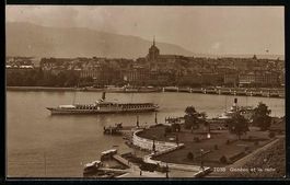 AK Genève, Genève et la rade, 1920