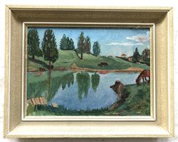 Bruno Weber (1931-2011) - Gemälde - Öl auf Platte (1952)