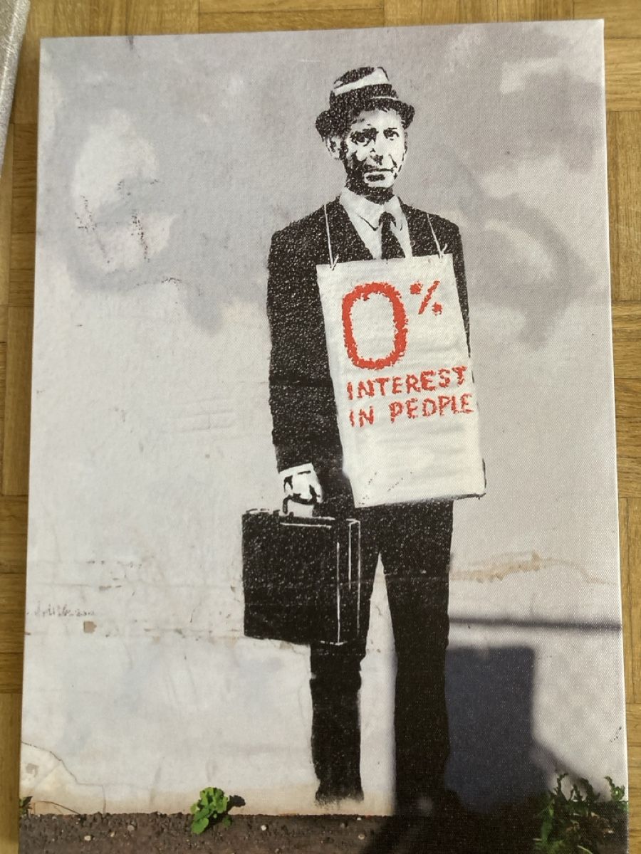 Dipinti: Bansky canvas painting 42x20 inch – Usato da Basel venduto da nic_mwz6 2