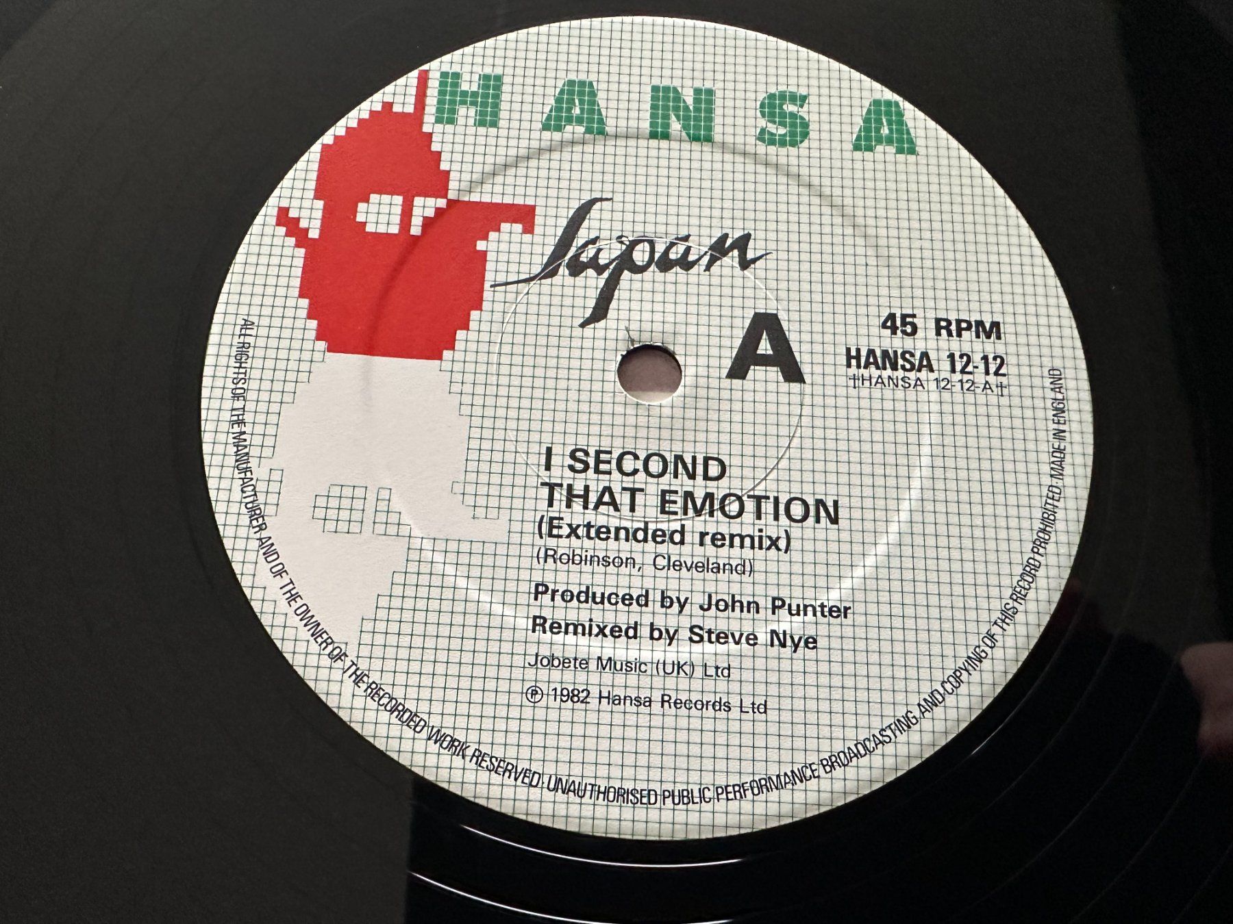 Dischi in vinile: JAPAN 12 I SECOND THAT EMOTION – Usato da Sion venduto da jaipur1401 2