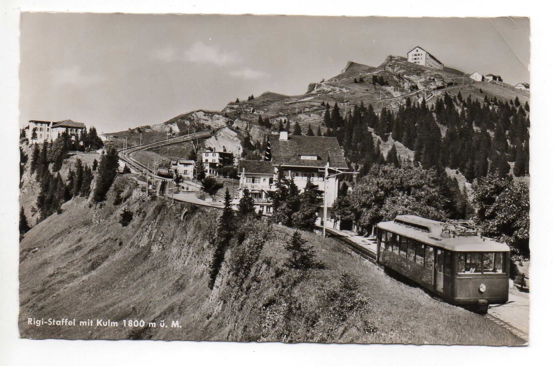 Cartoline postali: RIGI-STAFFEL mit Kulm RIGI-BAHN – Usato da Jona venduto da philajona