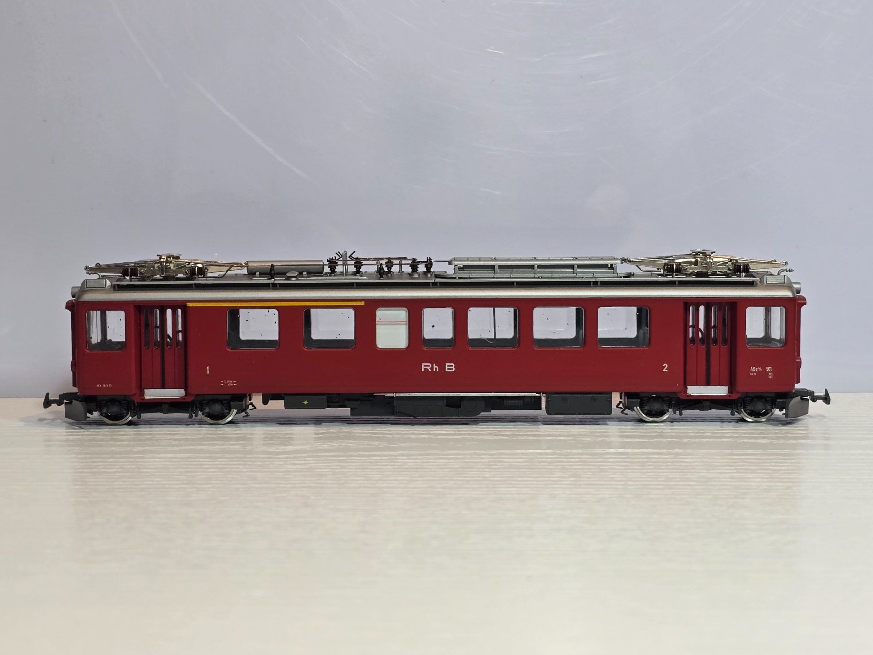 Bemo Modellini di ferrovie: Bemo, 1265111, RhB, ABe 4/4 501, Triebwagen, Analog, Vitrine – Usato da Kloten venduto da Nicola2 8