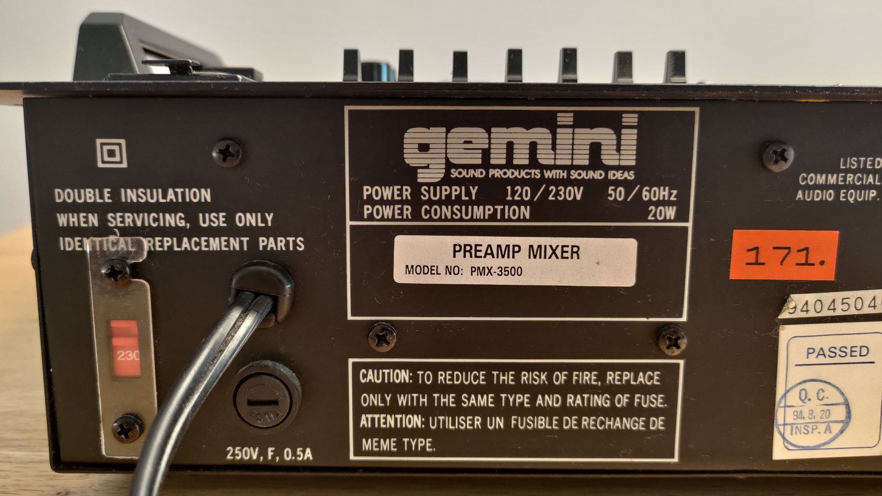 Platines de mixage: Vintage Mischpult  GEMINI PMX-3500 – D'occasion à Basel par langga9 4
