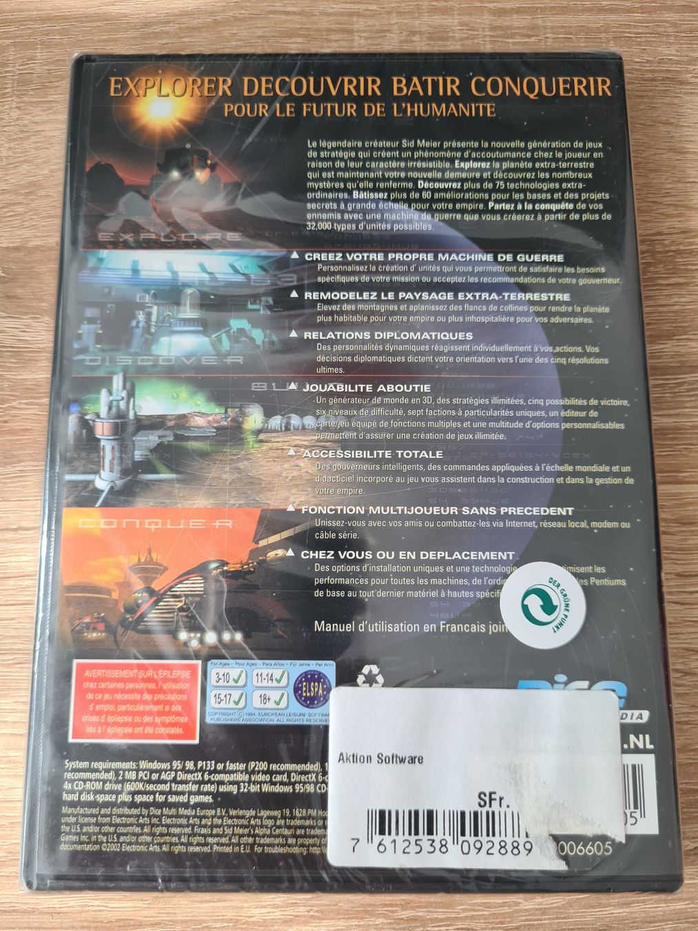 Spiele: Sid Meier's Alpha Centauri (French) - PC - NEW – Neu und originalverpackt aus Carouge GE von Franllo 1