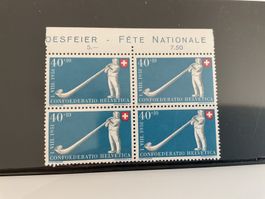 1951 Serie Viererblock gestempelt Zunr. B51-55 mit Tabs