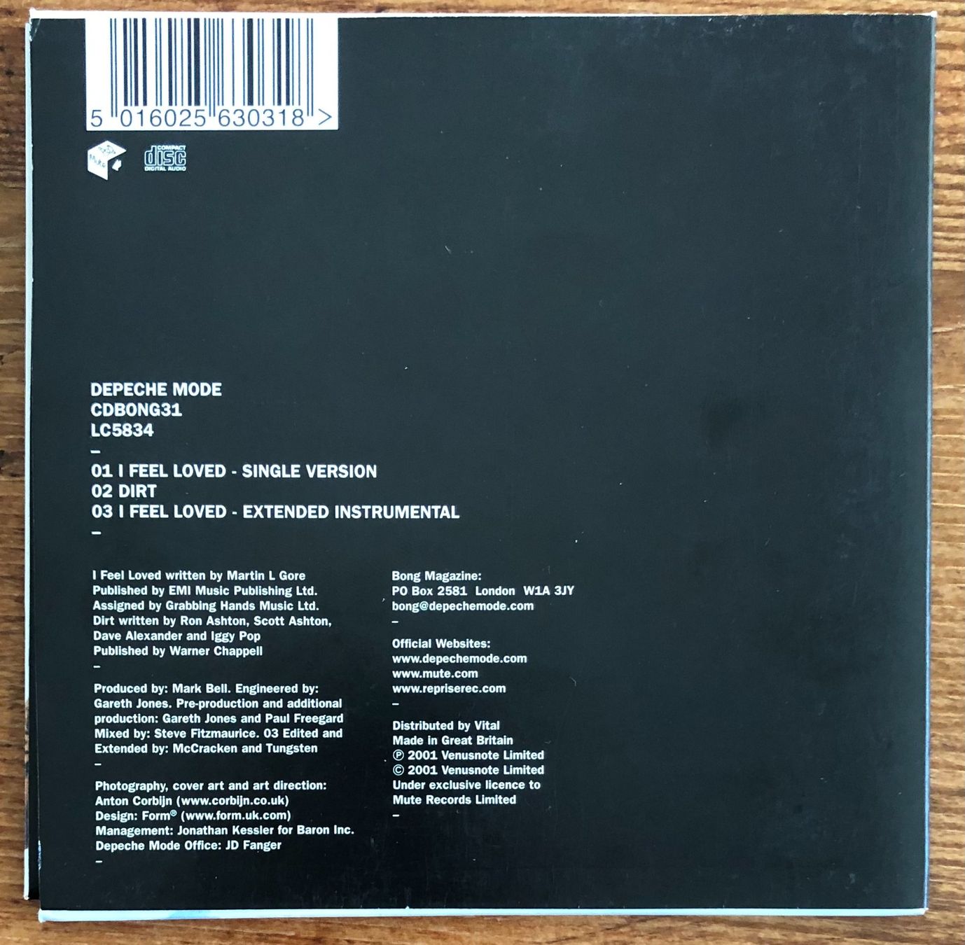 CDs: Depeche Mode – I Feel Loved CD Single, Synth-Pop – Gebraucht aus Luzern von Schlafenicht00 1