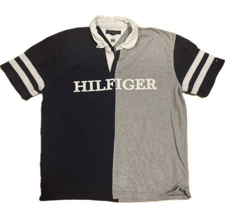 Tommy Hilfiger 2-tone polo shirt in blue and grey polo