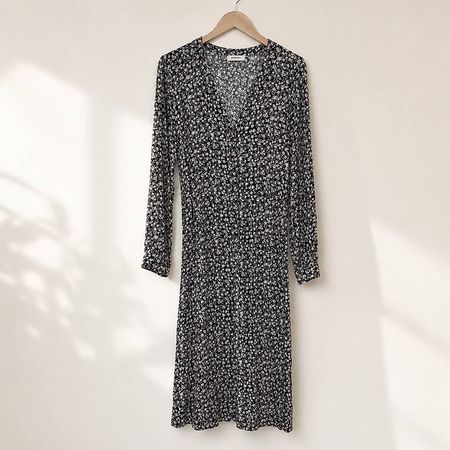 Modström Kleid S Blumenprint schwarz