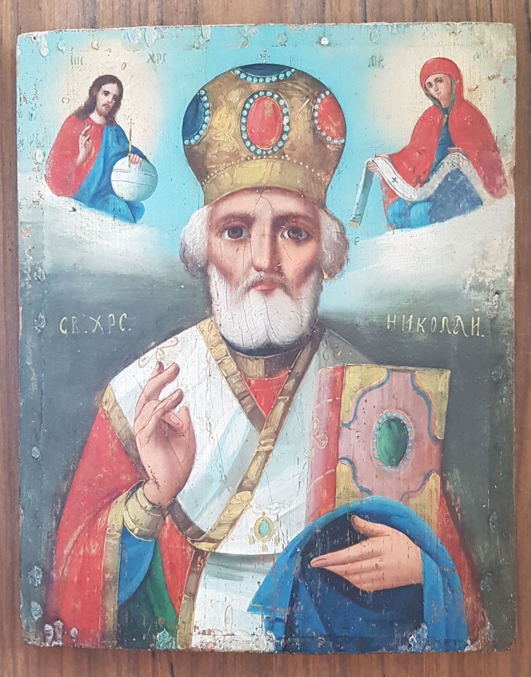 Dipinti: Ikone Hl. Nikolaus antik – Usato da Mörschwil venduto da antiksalon21 2
