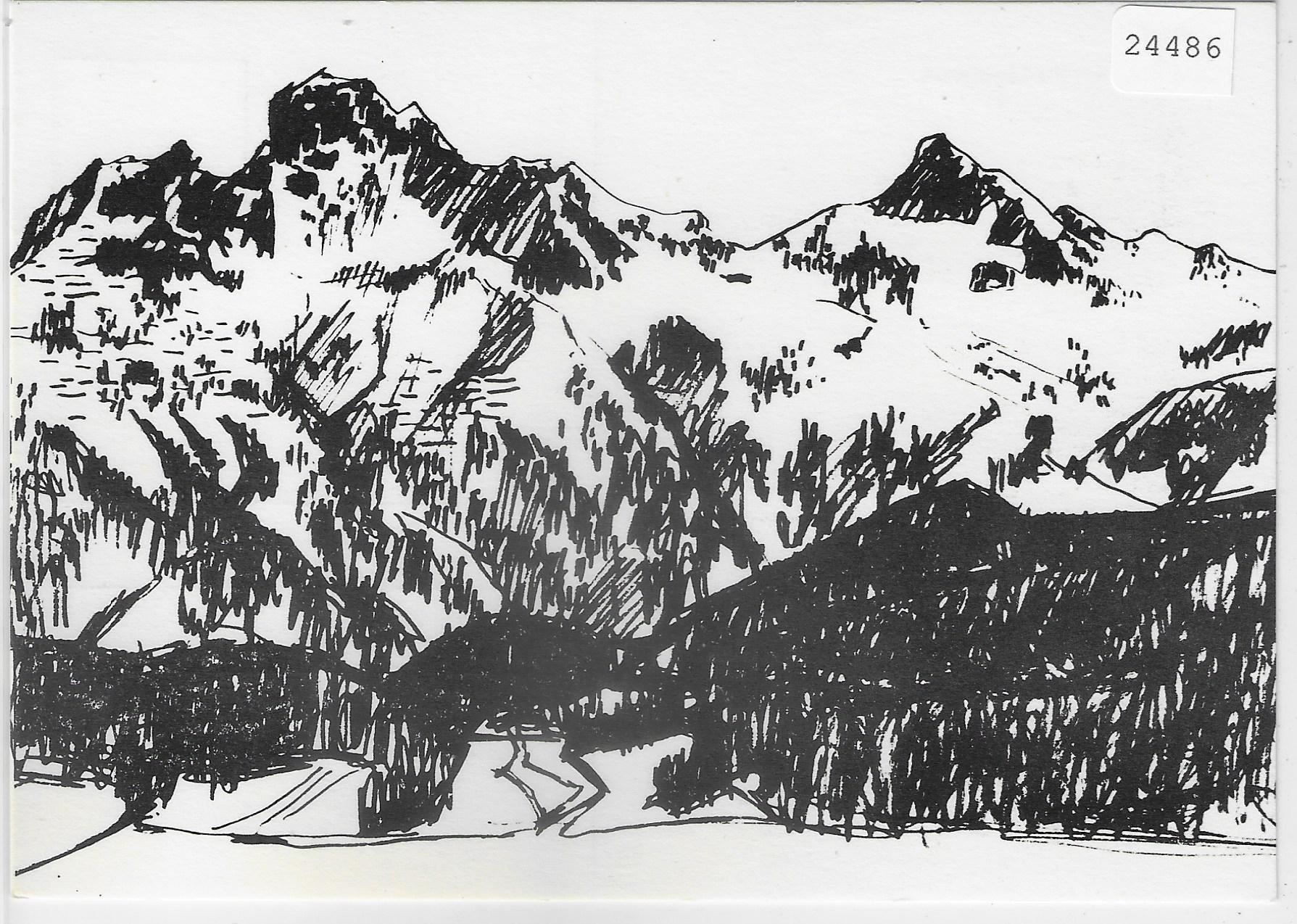 Cartoline postali: Schafberg mit Piz Landquart – Antico da Ettingen venduto da Kartenplanet