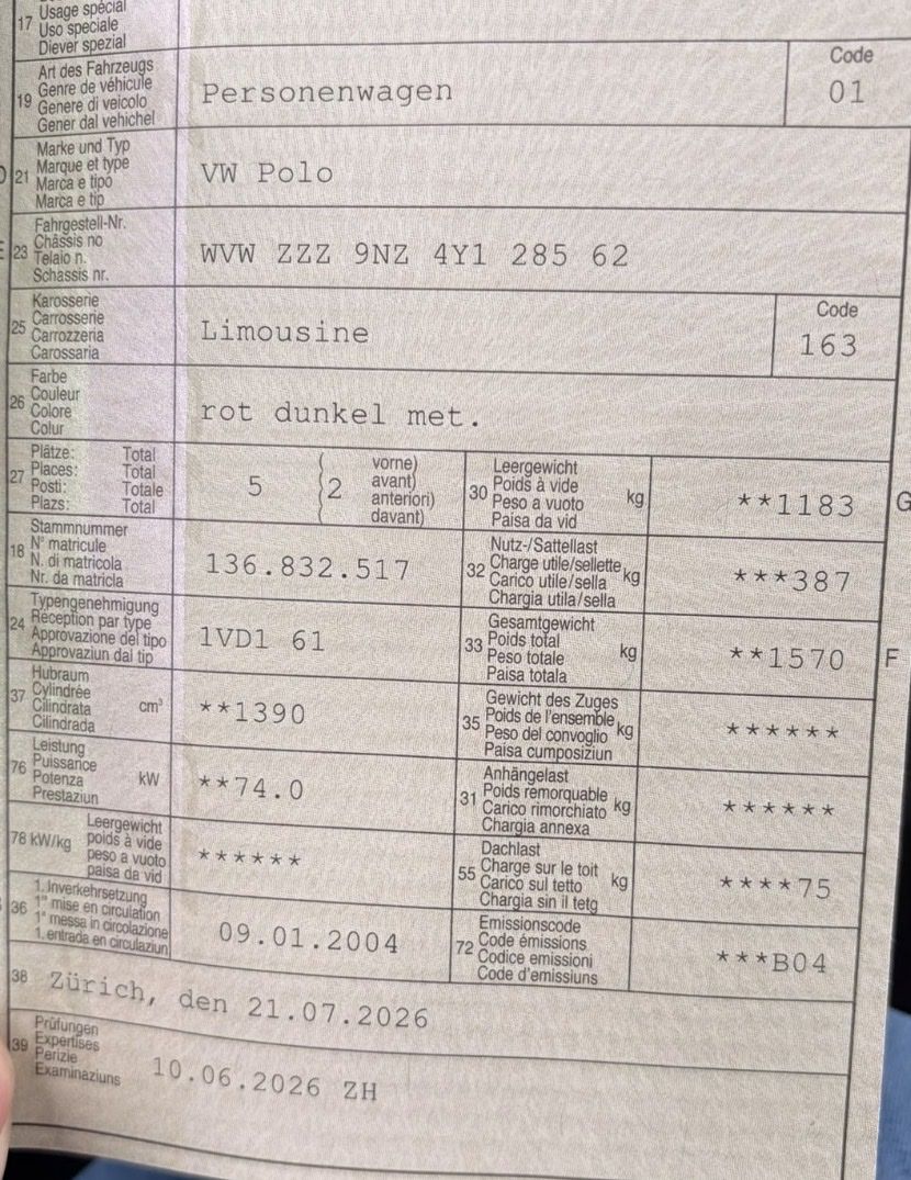 Autos: VW POLO 1.4 16V – Gebraucht aus amriswil von Altun.63 6