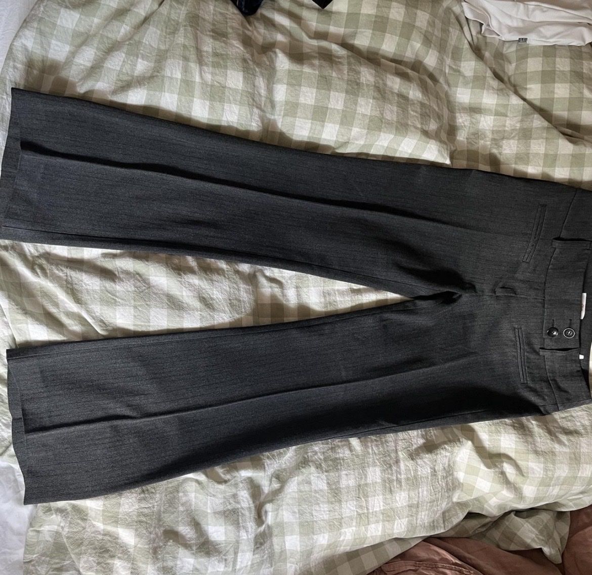 S.Oliver Pantaloni: grau gestreifte Anzughose Low Waist – Nuovo (secondo la descrizione) da Vaduz venduto da bestbest 1
