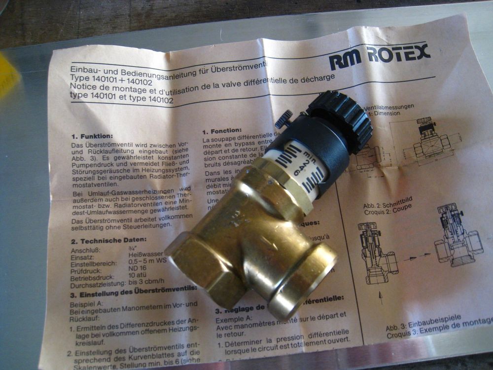 Überströmventil ROTEX 3/4