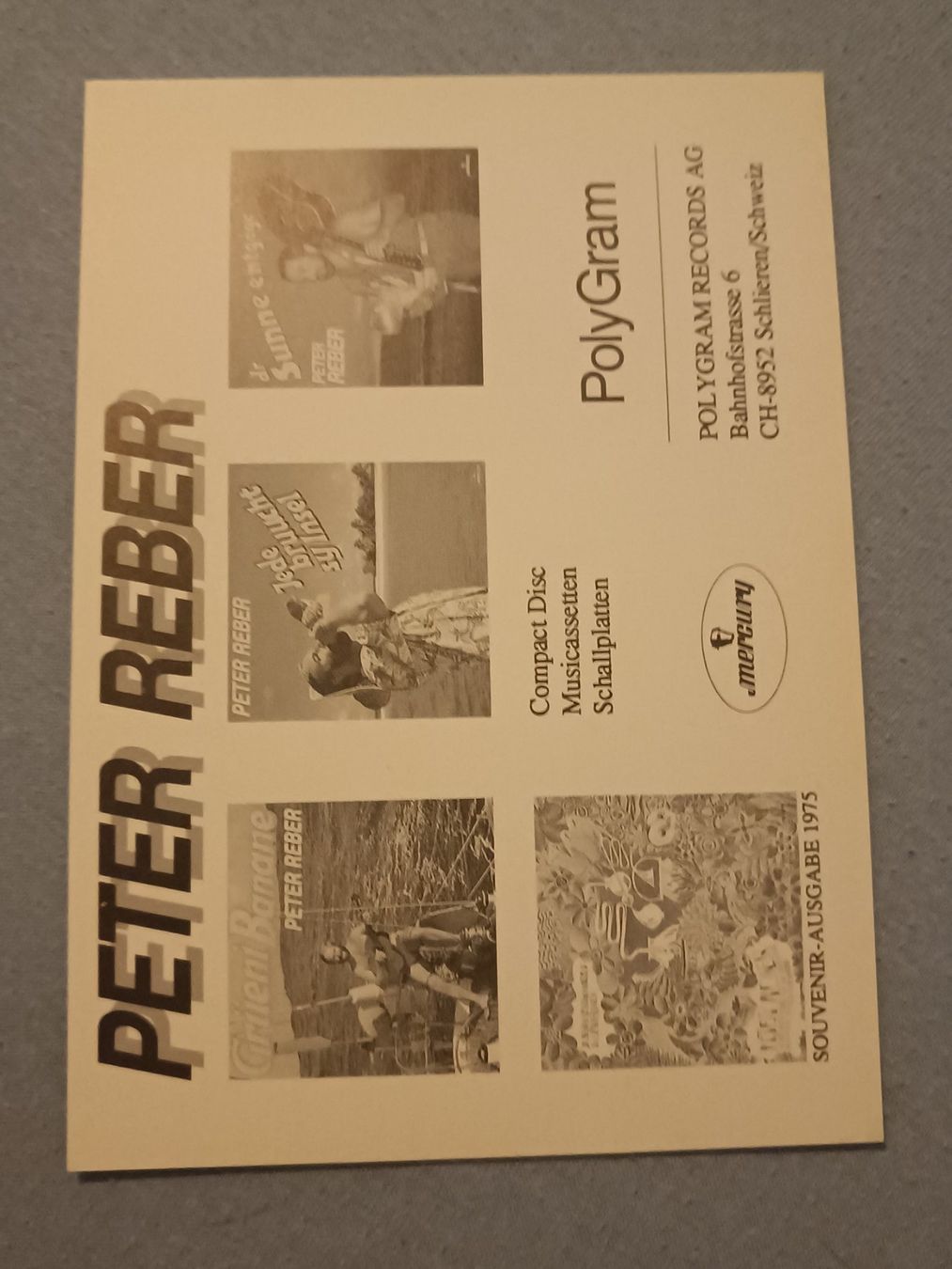 Autografi: Peter Reber - handsignierte  Autogrammkarte – Usato da Menziken venduto da Artographs 1