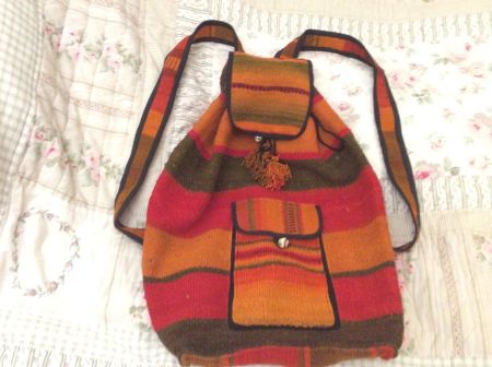 Andean peruanischer Rucksack handgewebte