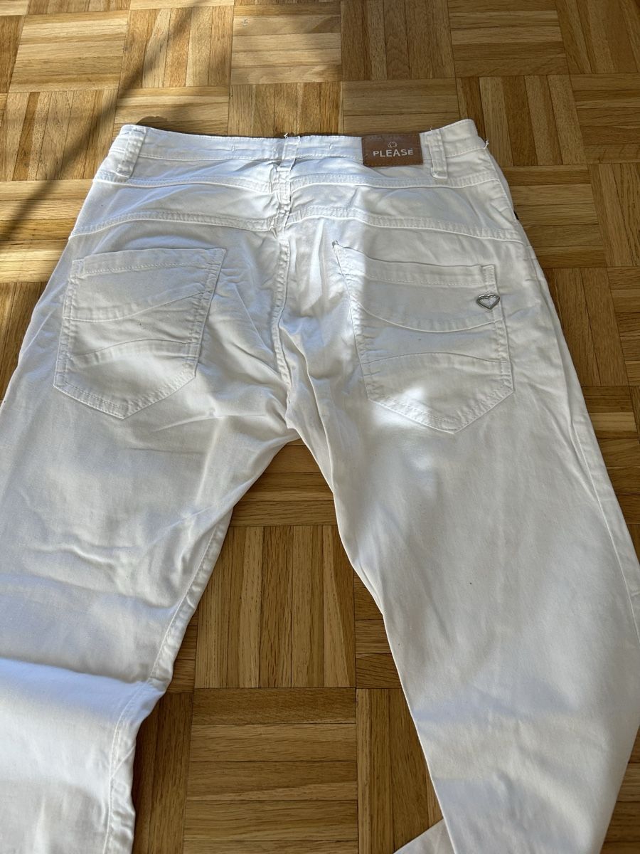 Please Jeans Pantaloni: Pantalons PLEASE taille S blanc  – Usato da Gorgier venduto da hcaroline4 1