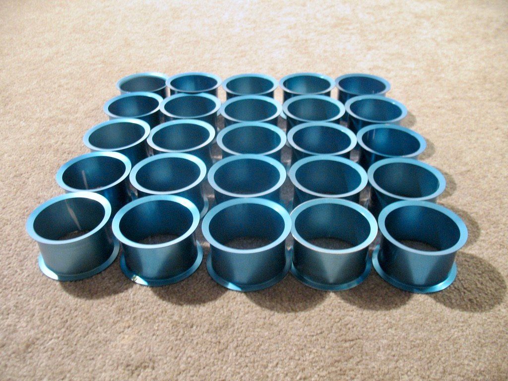 Kit bricolage: 25x Aluminium Ring Spule Metall Trommel Metallic hellblau – Nuovo (secondo la descrizione) da Wil ZH venduto da Arbolero 1