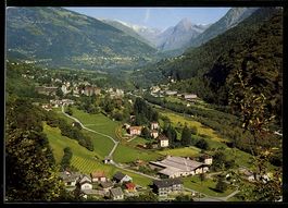 AK Acquarossa /TI, Veduta del paese e della valle