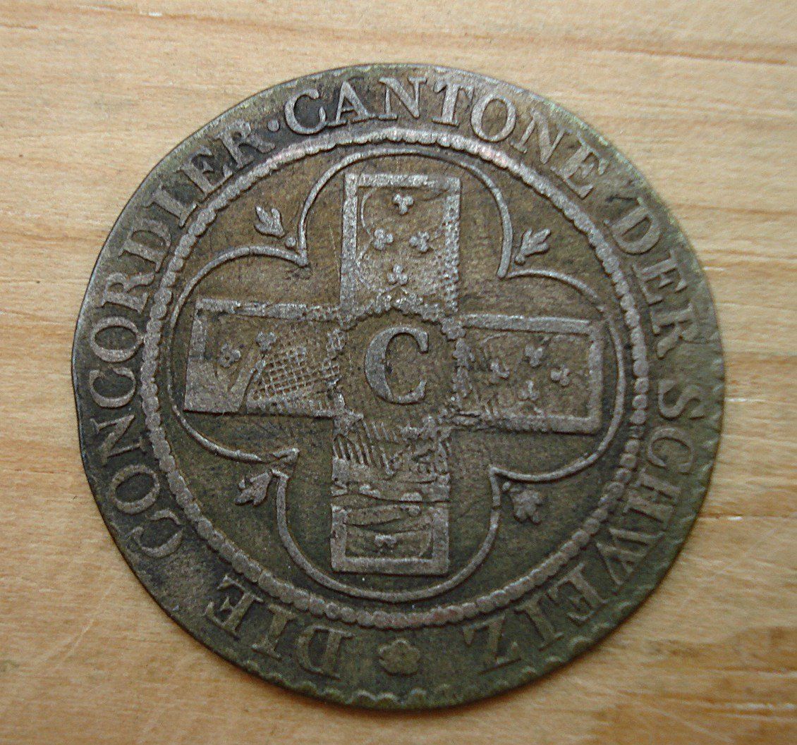 Alle Münzen: (D3) Aargau Batzen 1826 – Gebraucht aus Erlach von Net-Coins