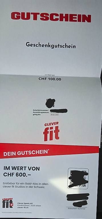 Buoni: Cleferfit Gutschein  – Nuovo e nell'imballaggio originale da Diessenhofen venduto da Tuningbyadi12