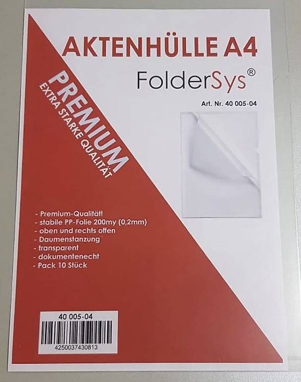 Lackretusche & Schutzfolien: 10 Pack A4 Aktenhülle,,Sichthülle – Neu und originalverpackt aus Necker von liq24