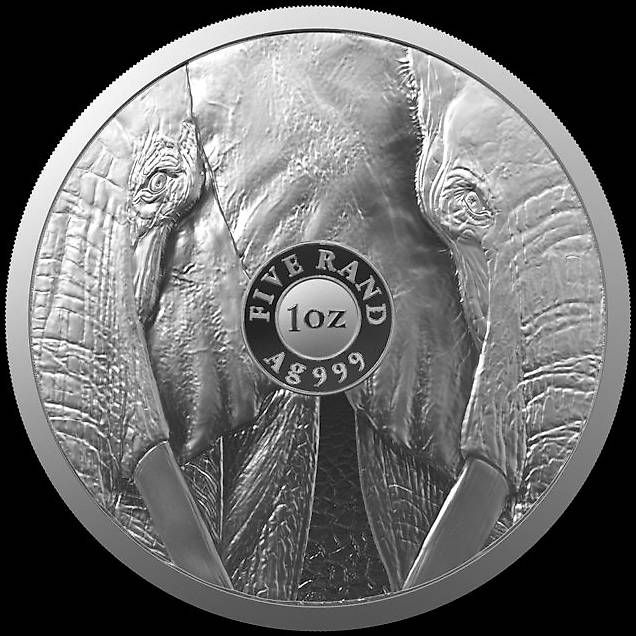 Tutti le monete: 1 x Elefant, 1Feinunze Silber big five 2021 – Nuovo e nell'imballaggio originale da Zollikofen venduto da Campione1 1