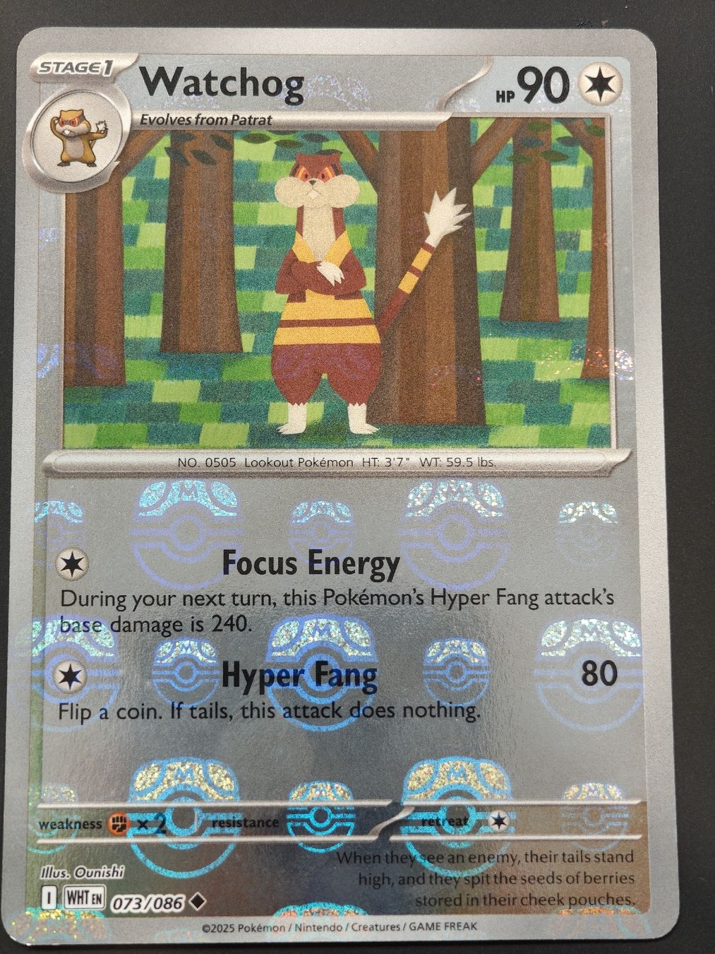 Pokémon Carte collezionabili: Watchog Masterball 073/086 EN – Nuovo (secondo la descrizione) da Therwil venduto da Cordachu_Trade
