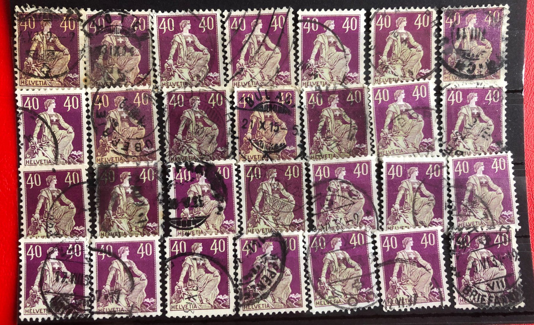 Tutti i francobolli: Helvetia mit Schwert mit Stempel – Usato da Aarau venduto da Billa007