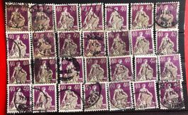 Helvetia mit Schwert mit Stempel