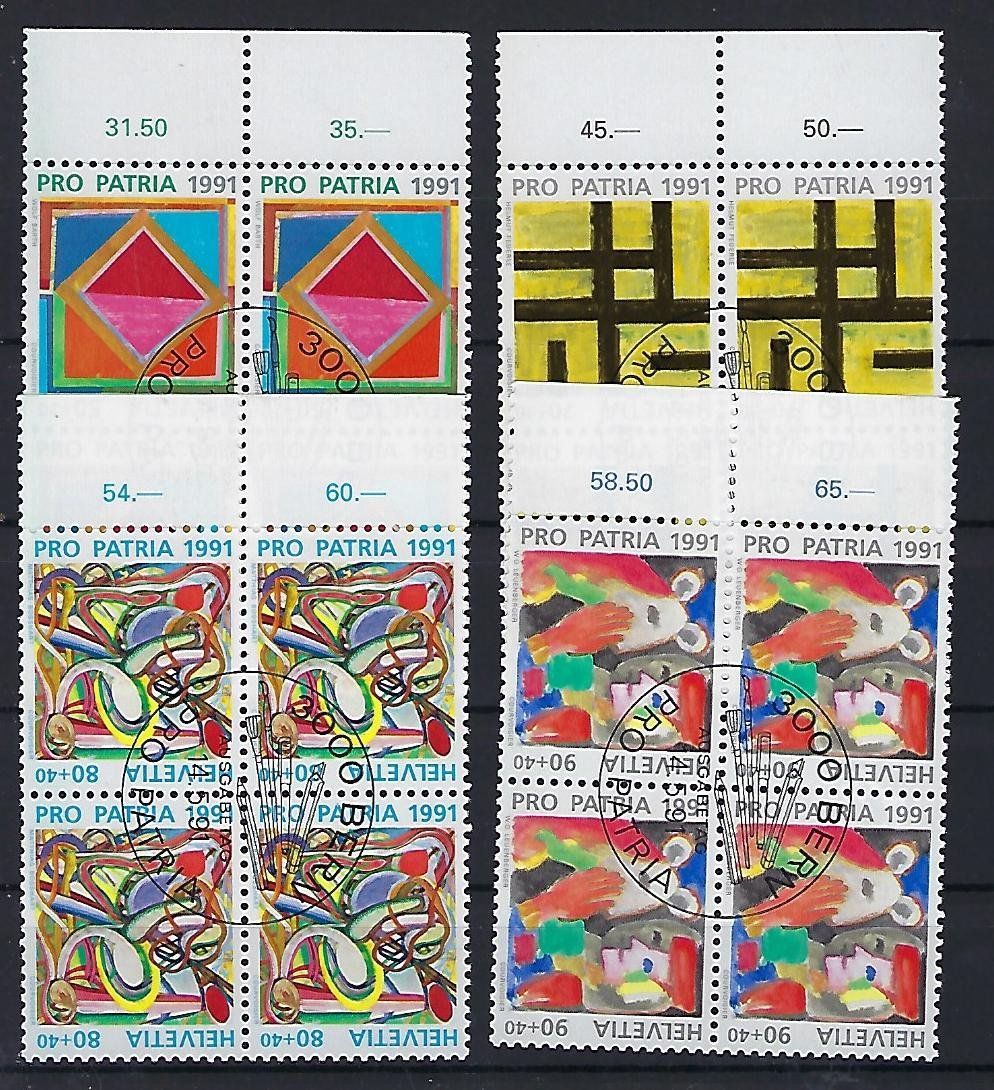 Tous les timbres: 1991  Pro Patria Viererblocks 14947 – D'occasion à Lunden par Animus999