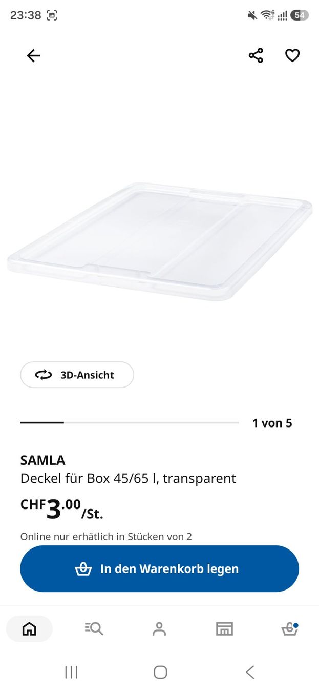 Ikea Contenitori & Simili: Ikea SAMLA Deckel 10 Stück – Usato da Thalwil venduto da VitaMini