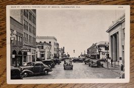 Clearwater, Florida, Hauptstrasse voll Oldtimer 1938