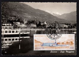 Maximumkarte Schifffahrt Lago Maggiore, Locarno