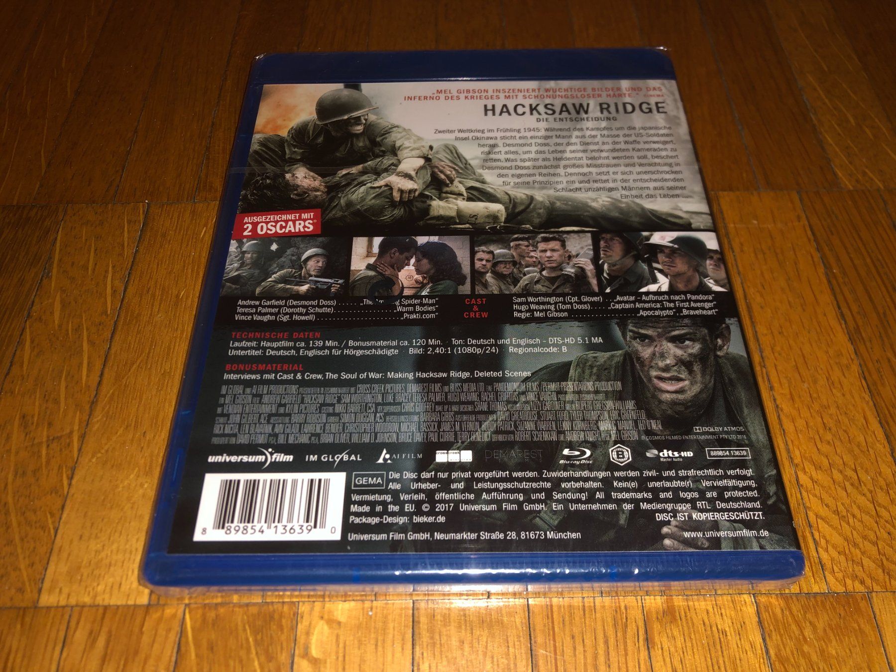 Tutti i DVDs: Hacksaw Ridge - BLU-RAY - UNCUT – Nuovo e nell'imballaggio originale da Basel venduto da havsok 1