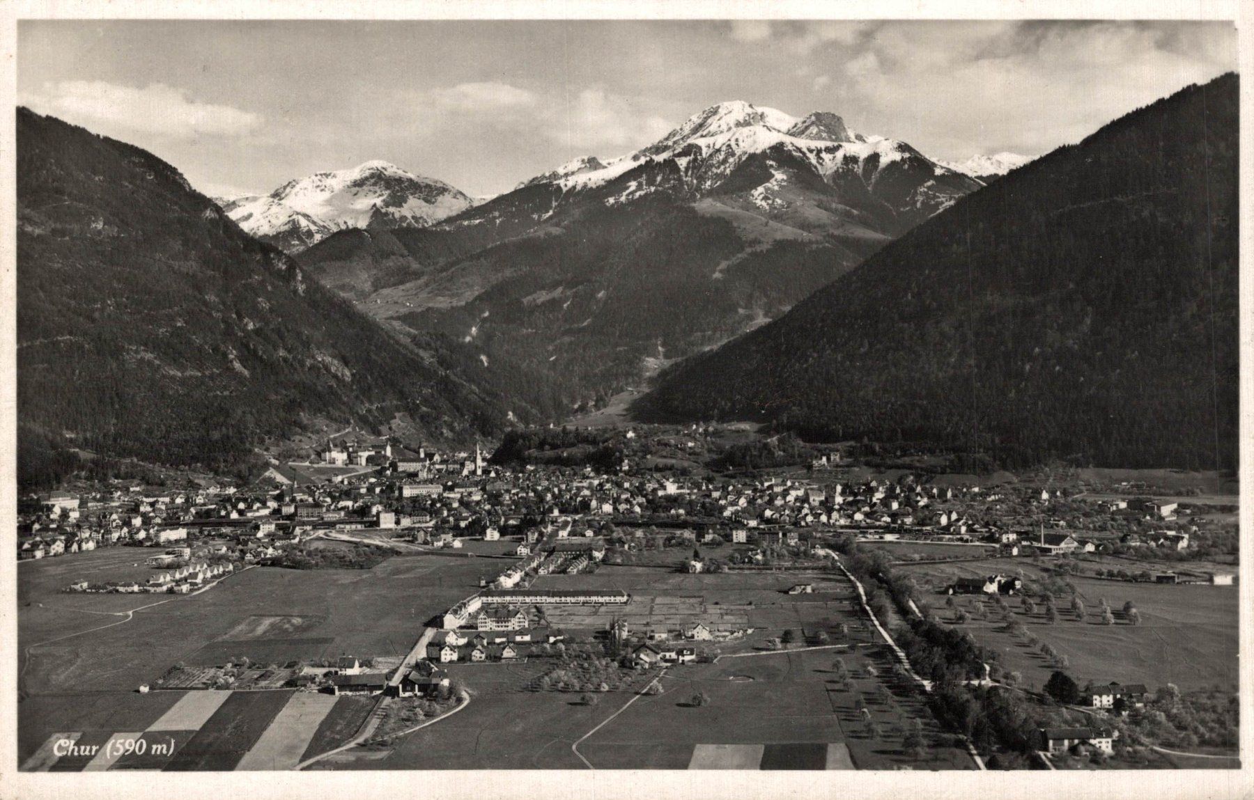 Cartoline postali: Chur (Sicht Süd) – Usato da Bronschhofen venduto da Astore