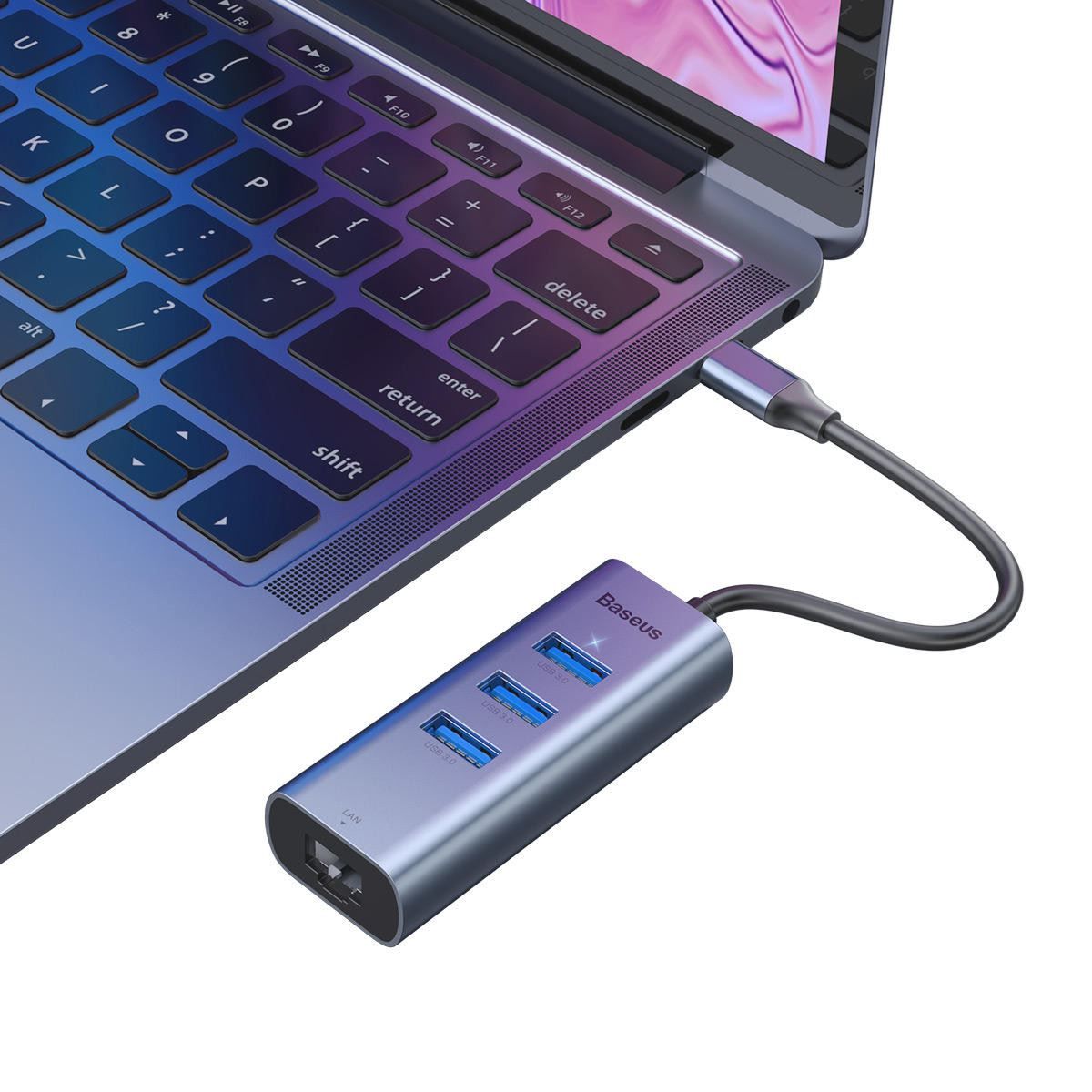 Hub & Switch: Baseus 4 in 1 Typ C  USB Adapter – Nuovo e nell'imballaggio originale da Malans GR venduto da BUYBEST-Schweiz 4
