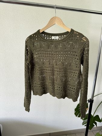 Khakifarbener Strickpullover von JDY, XS
