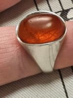 Filigraner Designer Bernstein-Ring aus