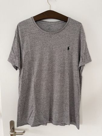 Polo Ralph Lauren T-Shirt, Herren Grösse L, Grau, Top! Y2k