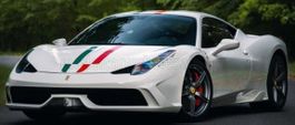 FERRARI 458 SPECIALE ITALIAN FLAG LIVERY m. Vitrine 1/12